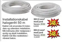 Harald Nyborg Installationskabel halogenfri 50 m tilbud