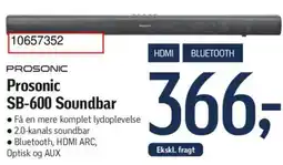 Føtex Prosonic SB-600 Soundbar tilbud