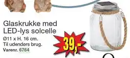 Harald Nyborg Glaskrukke med LED-lys solcelle tilbud