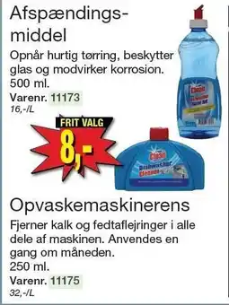 Afspændingsmiddel eller Opvaskemaskinerens
