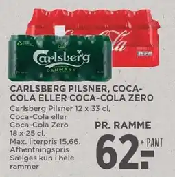 MENY CARLSBERG PILSNER, COCA-COLA ELLER COCA-COLA ZERO tilbud