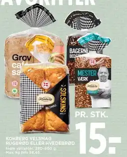 MENY KOHBERG VELSMAG RUGBRØD ELLER HVEDEBRØD tilbud