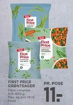 MENY FIRST PRICE GRØNTSAGER tilbud