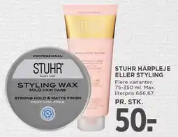 MENY STUHR HÅRPLEJE ELLER STYLING tilbud