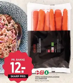 MENY OMHU DANSKE ØKOLOGISKE GULERØDDER tilbud