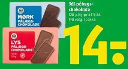 Coop 365 365 pålægschokolade tilbud