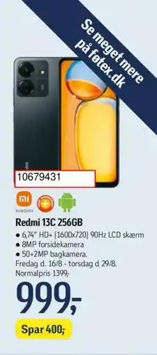 Føtex Redmi 13C 256GB tilbud