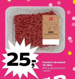 SuperBrugsen Hakket oksekød 14-18% tilbud
