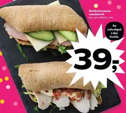 SuperBrugsen Delikatessens sandwich tilbud