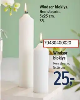 Føtex Windsor bloklys. tilbud