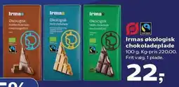 SuperBrugsen Irmas økologisk chokoladeplade tilbud