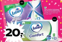 SuperBrugsen Lotus Comfort toiletpapir eller Premium køkkenrulle tilbud