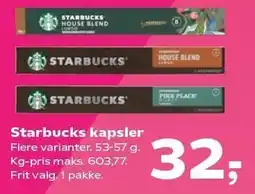 SuperBrugsen Starbucks kapsler tilbud