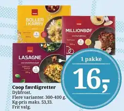 Dagli'Brugsen Coop færdigretter tilbud