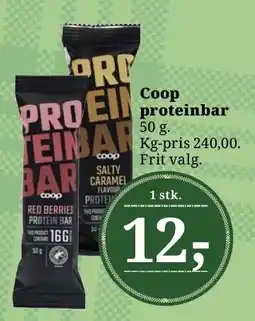 Dagli'Brugsen Coop proteinbar tilbud