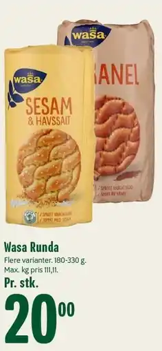 Min Købmand Wasa Runda tilbud