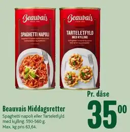 Min Købmand Beauvais Middagsretter tilbud