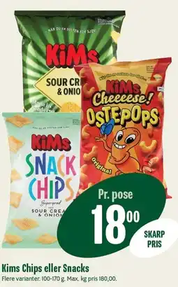 Min Købmand Kims Chips eller Snacks tilbud