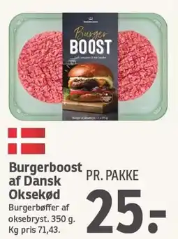 SPAR Burgerboost af Dansk Oksekød tilbud