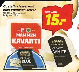 Bilka Castello dessertost eller Mammen skiver tilbud