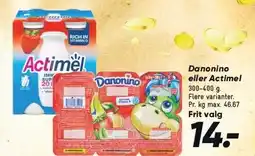 Bilka Danonino eller Actimel tilbud