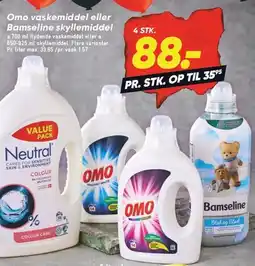 Omo vaskemiddel eller Bamseline skyllemiddel