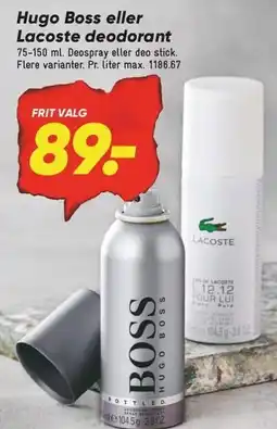 Bilka Hugo Boss eller Lacoste deodorant tilbud