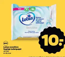 Netto Lotus sensitive fugtigt toiletpapir tilbud