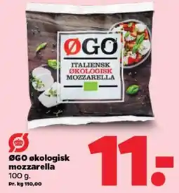 Netto ØGO økologisk mozzarella tilbud