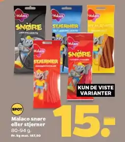 Netto Malaco snøre eller stjerner tilbud