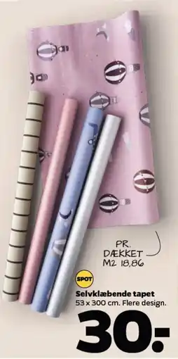 Netto Selvklæbende tapet 53 x 300 cm. Flere design. tilbud