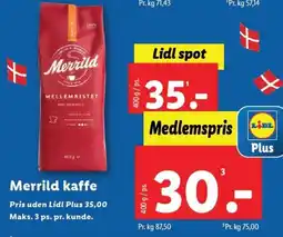 Lidl Merrild kaffe tilbud