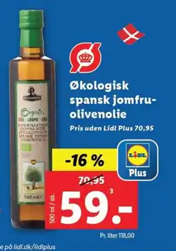 Lidl Økologisk spansk jomfru- olivenolie tilbud
