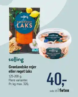 Føtex Grønlandske rejer eller røget laks tilbud