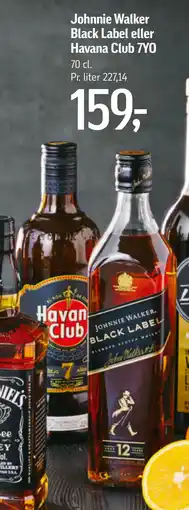 Føtex Johnnie Walker Black Label eller Havana Club 7YO tilbud