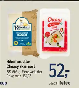 Føtex Riberhus eller Cheasy skæreost tilbud