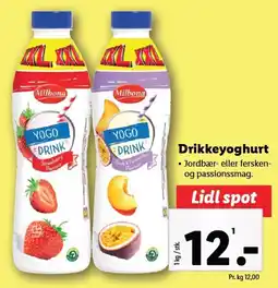 Lidl Drikkeyoghurt tilbud