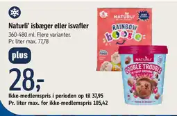 Føtex Naturli’ isbæger eller isvafler tilbud