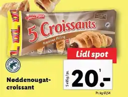 Lidl Nøddenougat- croissant tilbud