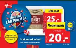 Lidl Hakket oksekød tilbud