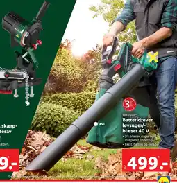 Lidl Batteridreven løvsuger/blæser 40 V tilbud