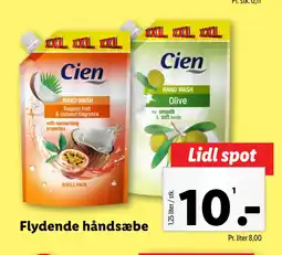 Lidl Flydende håndsæbe tilbud