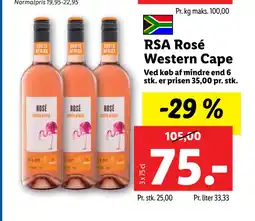 Lidl RSA Rosé Western Cape tilbud