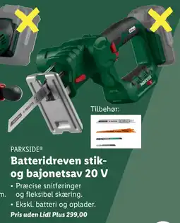 Lidl Batteridreven stik- og bajonetsav 20 V tilbud