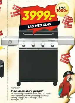 Bilka Martinsen 4500 gasgrill tilbud