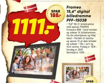 Bilka Frameo 15,6” digital billedramme PFF-1503B tilbud