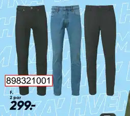 Bilka Jeans eller stretch bukser til herre tilbud