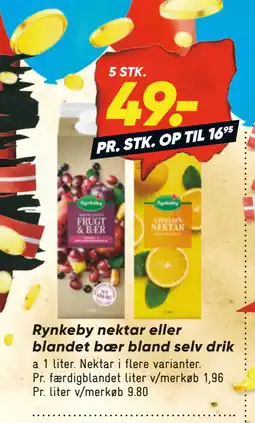 Bilka Rynkeby nektar eller blandet bær bland selv drik tilbud