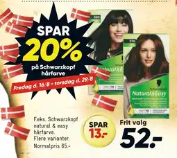 Bilka Schwarzkopf natural & easy hårfarve tilbud