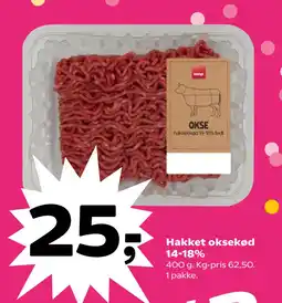 SuperBrugsen Hakket oksekød 14-18% tilbud